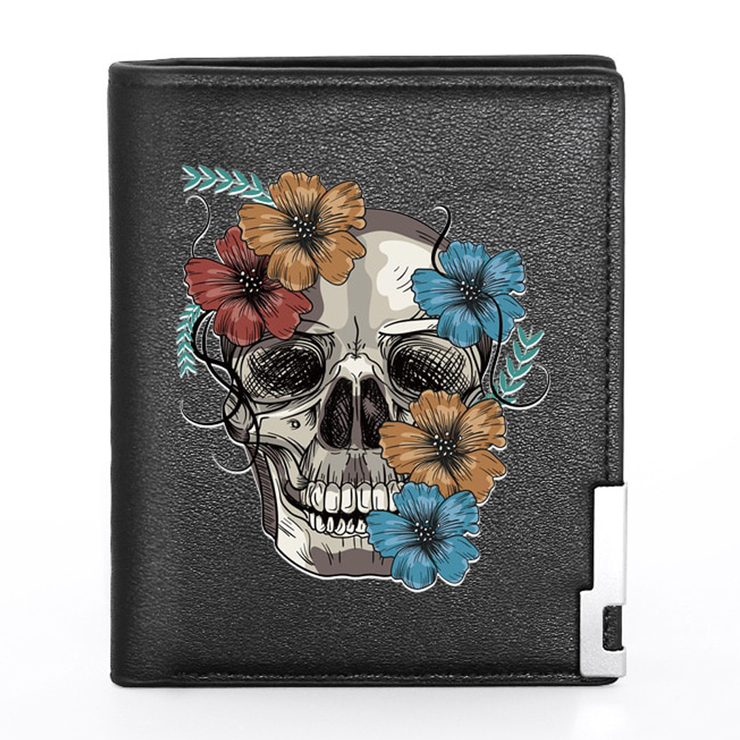 Кошелёк Череп с цветами Кошелёк Череп с цветами