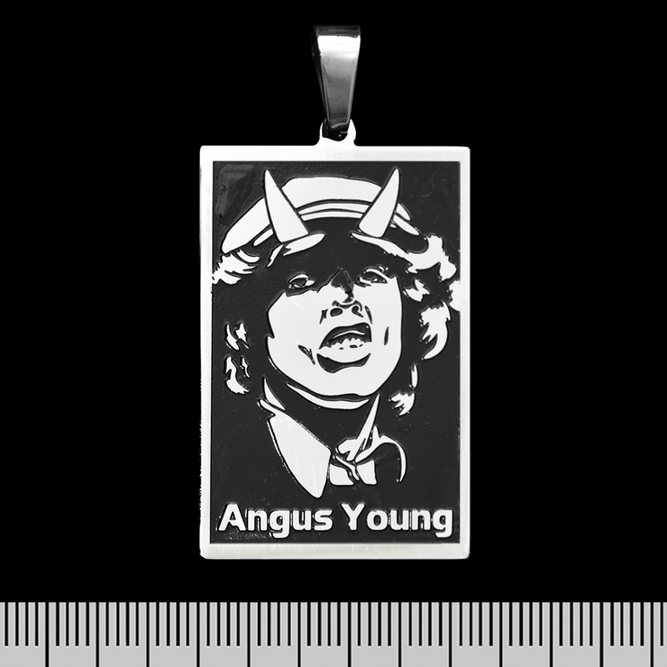 Кулон AC/DC - Angus Young (ptsb-001) прямоугольный