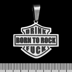 Кулон Drink, Fuck, Born To Rock (ptsb-041) фигурный