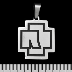 Кулон Rammstein (black logo) (ptsb-094) фигурный