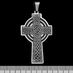 Кулон Кельтский крест с плетеными узорами (ptsb-137) фигурный