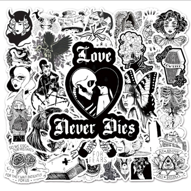 Набор стикеров Dark Love (stk-053) (50 шт.)