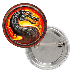 Значок Mortal Kombat (dragon logo color)