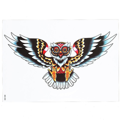 Временная тату Flying owl (HB-220, 21x15 см)