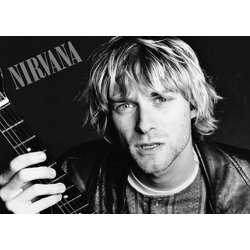 Плакат Nirvana (Kurt and Guitar, B&W) Плакат Nirvana (Kurt and Guitar, B&W)