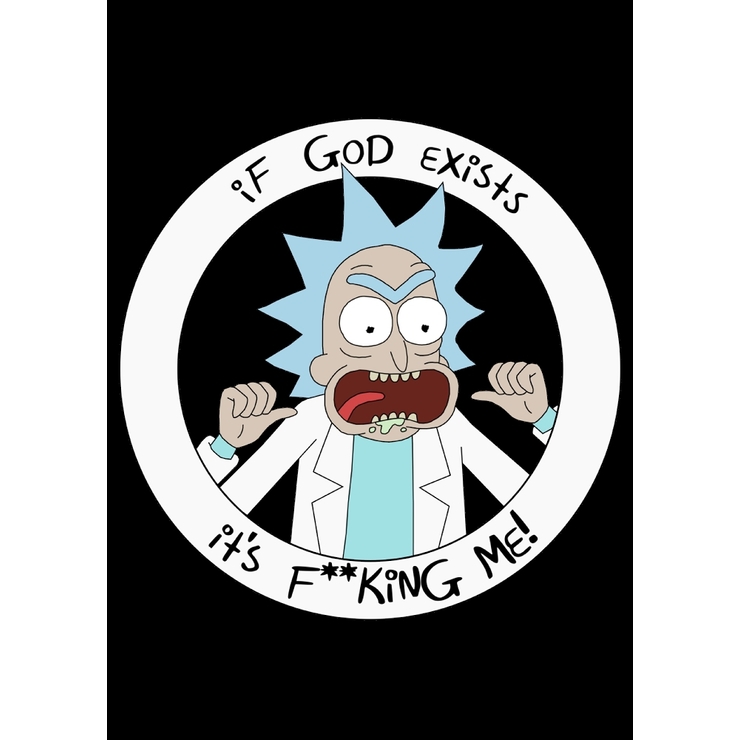 Плакат Rick and Morty (Rick is God)