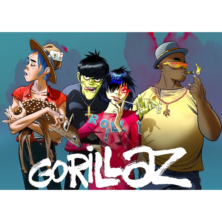 Плакат Gorillaz (smoking)