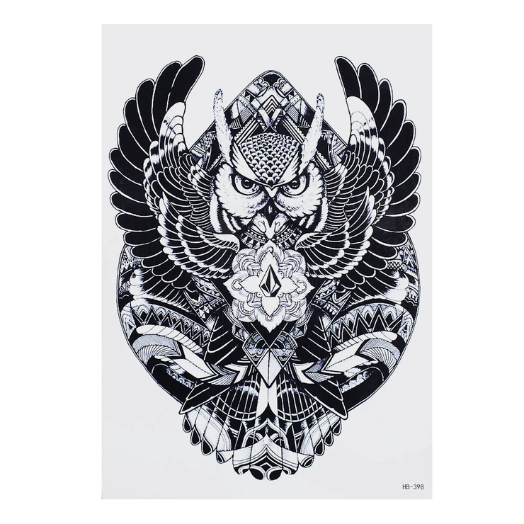 Тимчасове тату Сова (кристал провидіння) (HB-398, 21x15 см)