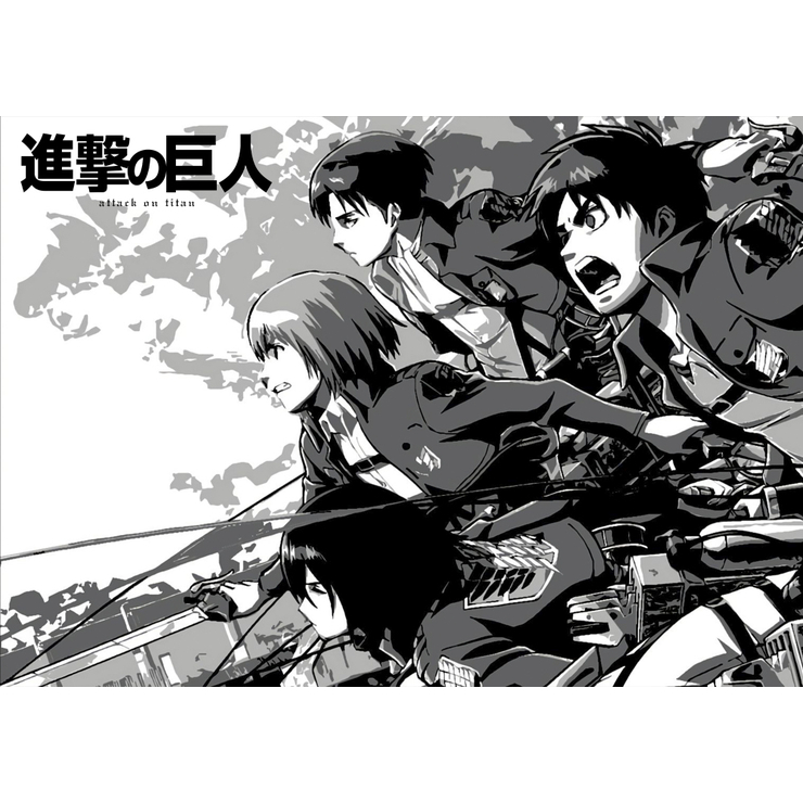 Плакат Attack On Titan (black and white) Плакат Attack On Titan (black and white)