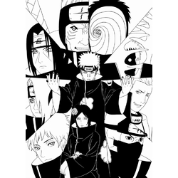 Плакат Naruto (black and white)