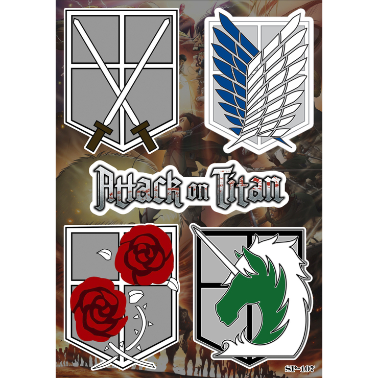 Стикерпак Attack On Titan (logos) SP-107 Стикерпак Attack On Titan (logos) SP-107
