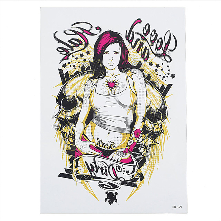 Временная тату Love and Hate (HB-199, 21x15 см) Временная тату Love and Hate (HB-199, 21x15 см)