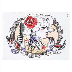 Временная тату Babe Doll (old school) (HB-207, 21x15 см)