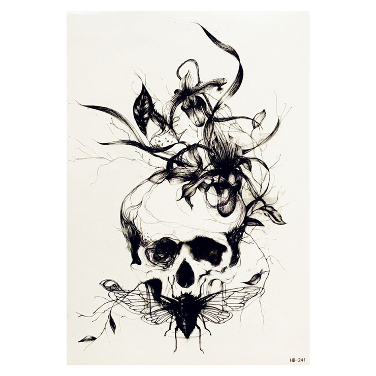 Временная тату Skull (sketch style) (HB-241, 21x15 см) Временная тату Skull (sketch style) (HB-241, 21x15 см)