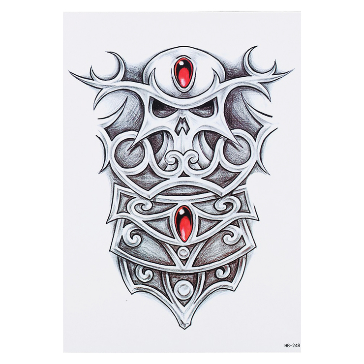 Временная тату Tribal Skull (HB-248, 21x15 см)
