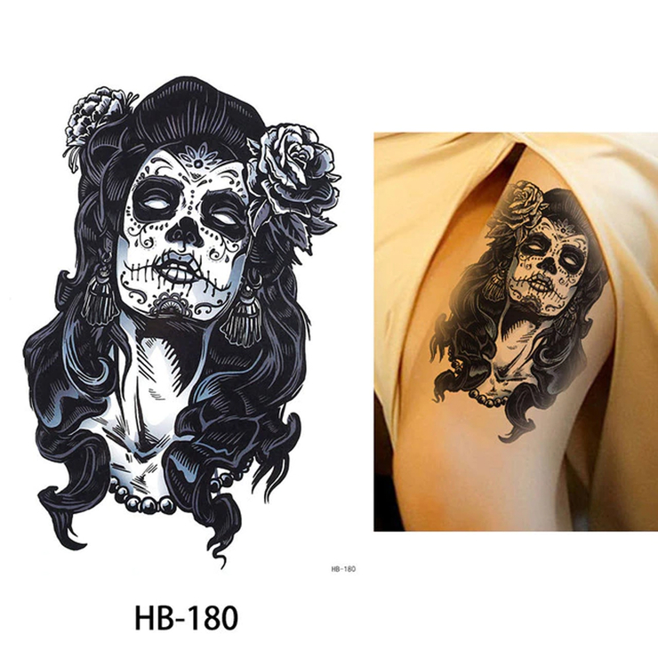 Временная тату Muerte (ч/б) (HB-180, 21x15 см) Временная тату Muerte (ч/б) (HB-180, 21x15 см)