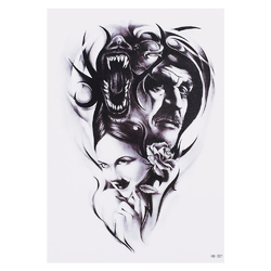 Временная тату Temptation and aggression (HB-321, 21x15 см)