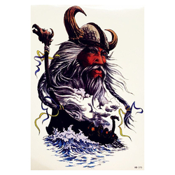 Временная тату Викинг (драккар) (HB-375, 21x15 см)