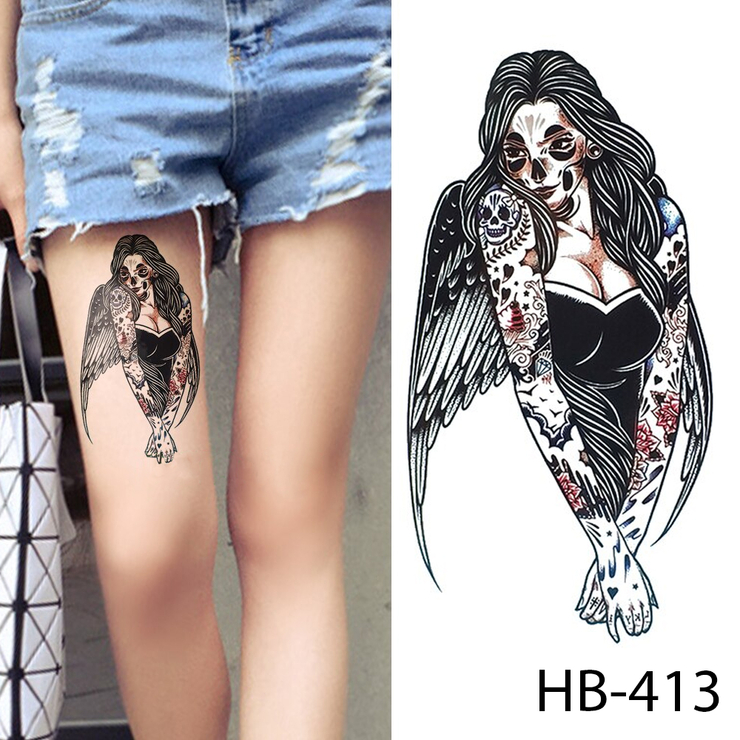 Временная тату Fallen Angel (HB-413, 21x15 см)