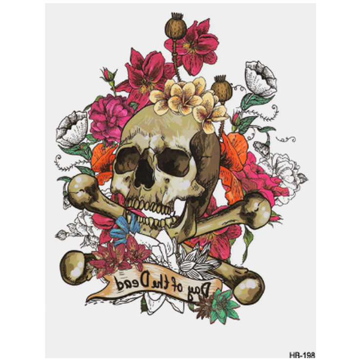 Временная тату Day of the Dead (HB-198, 21x15 см)