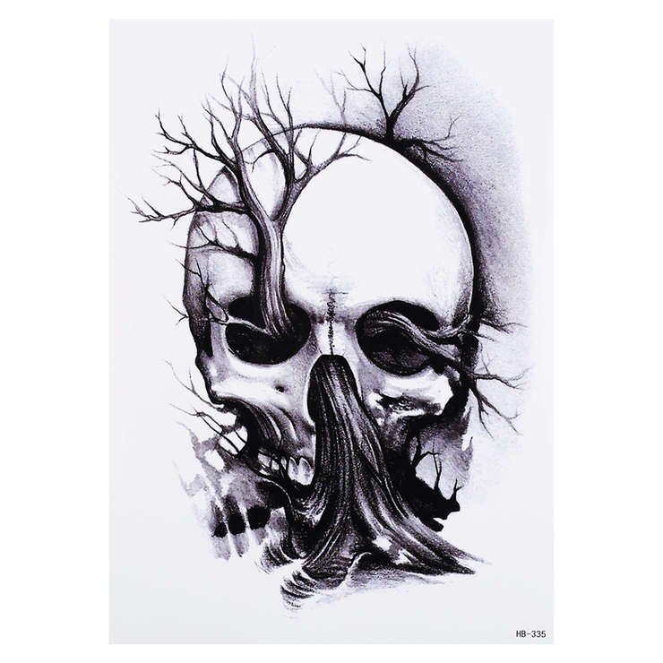 Тимчасове тату Дерево крізь череп (HB-335, 21x15 см) Тимчасове тату Дерево крізь череп (HB-335, 21x15 см)