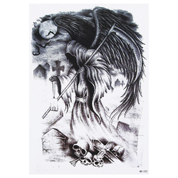 Временная тату Смерть на кладбище (HB-222, 21x15 см)