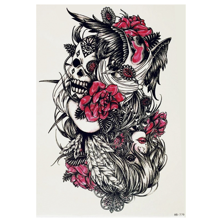 Временная тату Abstraction Calavera (HB-279, 21x15 см)