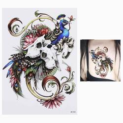 Временная тату Павлин (абстракция) (HB-304, 21x15 см)