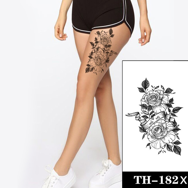 Временная тату One Love (roses) (TH-182X, 21x15 см)