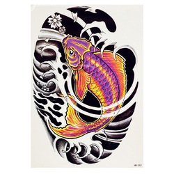 Временная тату Японский карп (HB-253, 21x15 см)