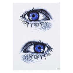 Временная тату Два синих глаза (HB-236, 21x15 см)