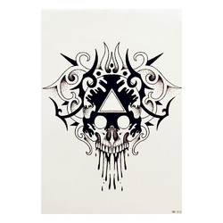 Временная тату Череп с треугольником (HB-215, 21x15 см)