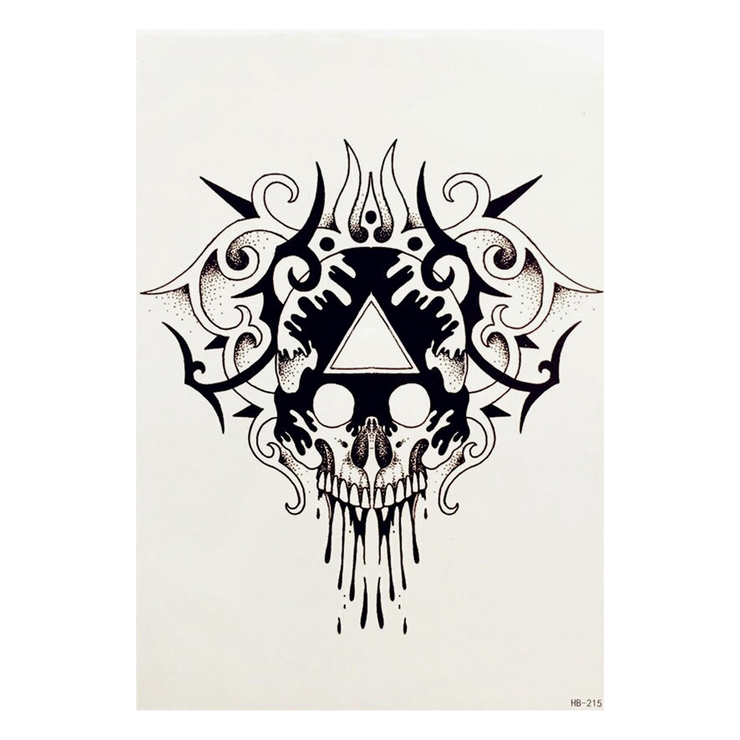 Временная тату Череп с треугольником (HB-215, 21x15 см) Временная тату Череп с треугольником (HB-215, 21x15 см)