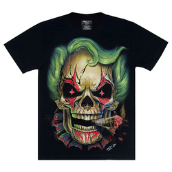 Футболка Череп Джокер з сигарою (3D, світиться в темряві) (Rock Chang, 3D-Special Effects-The Absolute collections-glow in the dark)