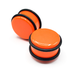 Комплект Плаг акрил с резиновыми бортами (оранжевый, 18 мм, 2 шт.)
