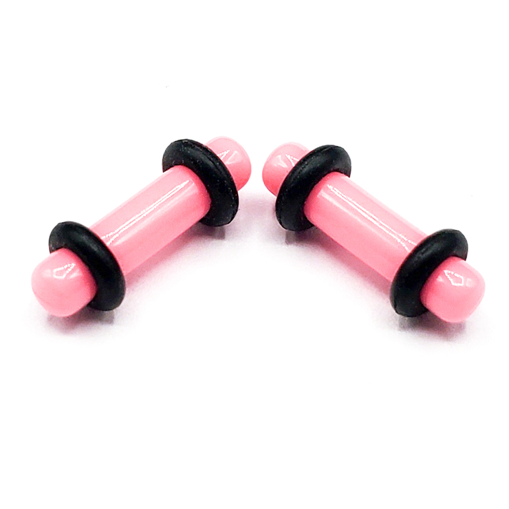 Комплект Плаг акрил з гумовими бортами (рожевий, 3 мм, 2 шт.)