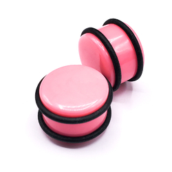 Комплект Плаг акрил с резиновыми бортами (розовый, 18 мм, 2 шт.)