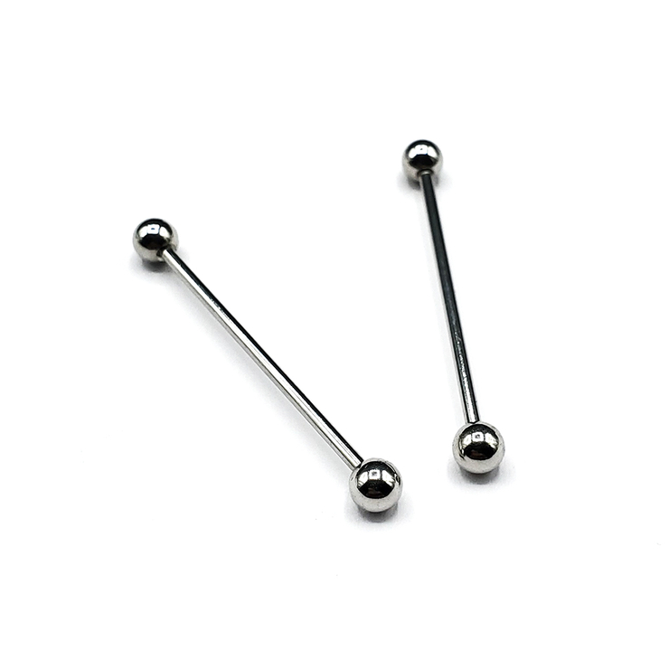 Набір-2 Штанга індастріал 2 шт. (мед. сталь, штанга 1,6 мм, шар 5 мм, довжина 44,5 мм)