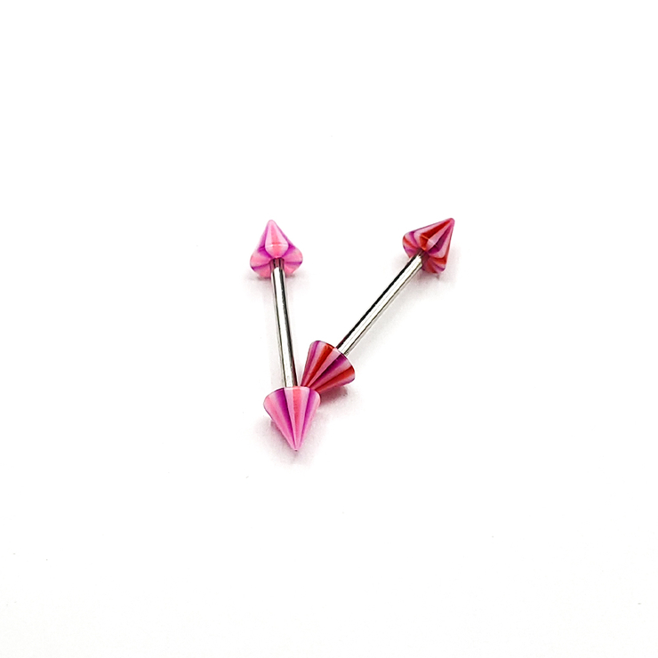 Штанга Розовый шип (штанга мед.сталь 1 мм, шип акрил 4 мм, длина 19 мм, 2 шт) Штанга Розовый шип (штанга мед.сталь 1 мм, шип акрил 4 мм, длина 19 мм, 2 шт)