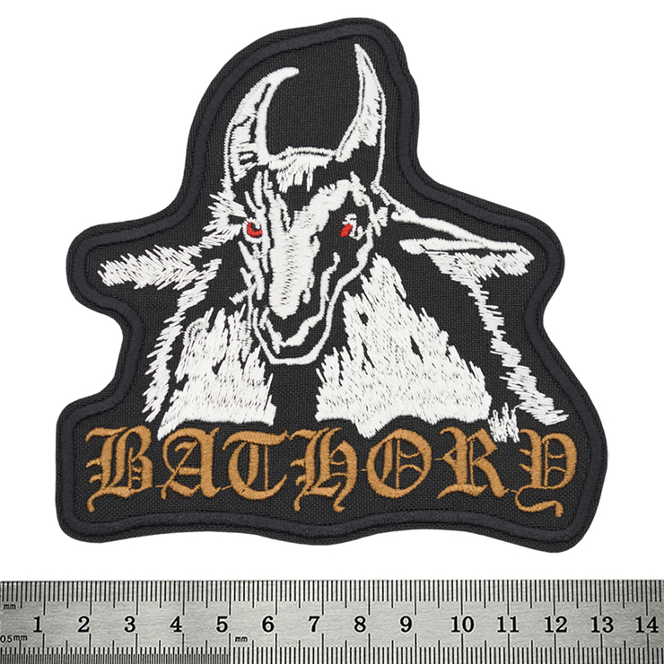 Нашивка Bathory (goat and logo) фігурна Нашивка Bathory (goat and logo) фігурна