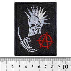 Нашивка Punk skull (anarchy) (pt-042)