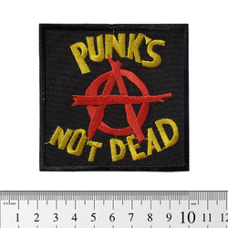 Нашивка Punk’s Not Dead (yellow-red) (pt-021)