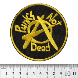 Нашивка Punk's Not Dead (yellow) (pt-052)