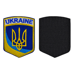 Нашивка на липучке Ukraine (жовто-синя)