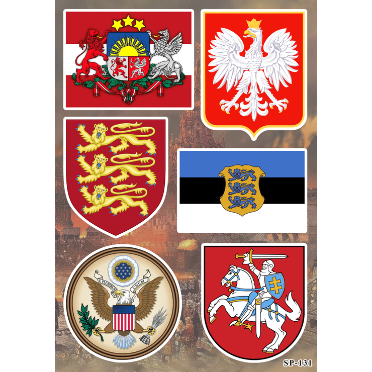 Стікерпак Герби Дружніх Країн  SP-131