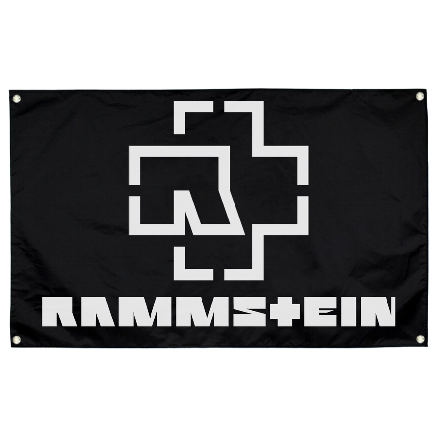 Flag Rammstein On Шёлке, 90 Х135 Cm-for Manual Древка Flag