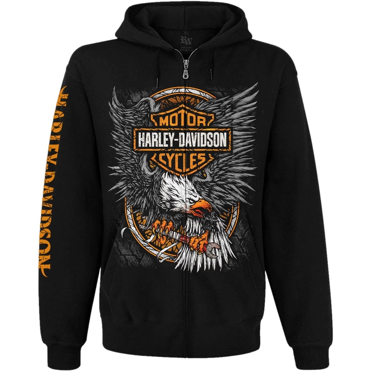 Худи Harley-Davidson (eagle and logo HD) на молнии