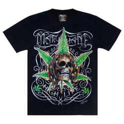 Футболка High Life (rasta skull) (3D, светится в темноте)