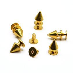 Шип фигурный 11 мм цвет золотой (5 штук)