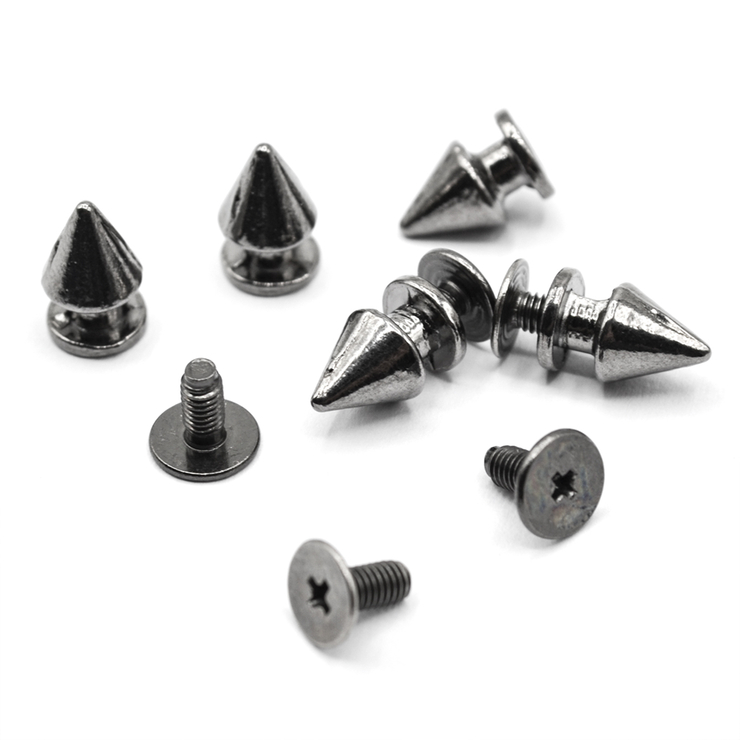 Шип фигурный 11 мм цвет графитовый (5 штук)